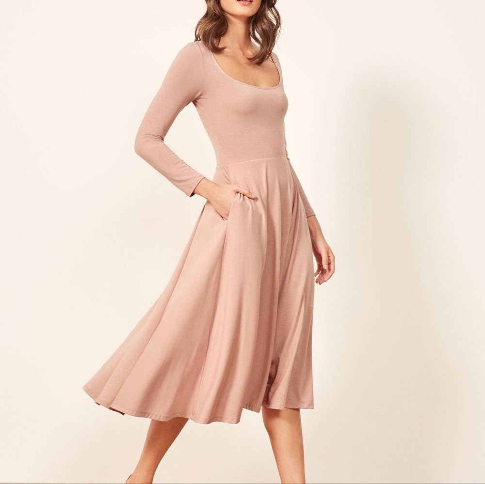 Reformation Lou Dress in Blush